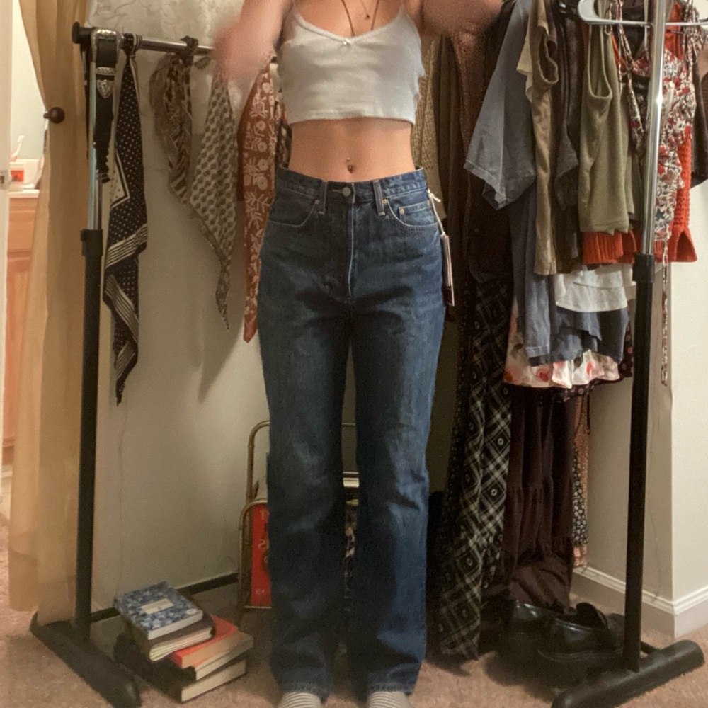 High Rise Straight Leg Jeans - Picture 2 of 4